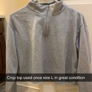Gray crop top